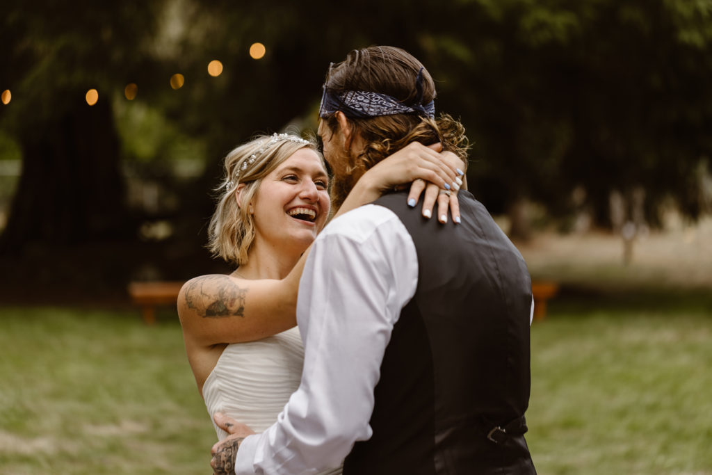 First dance for newly wed couple