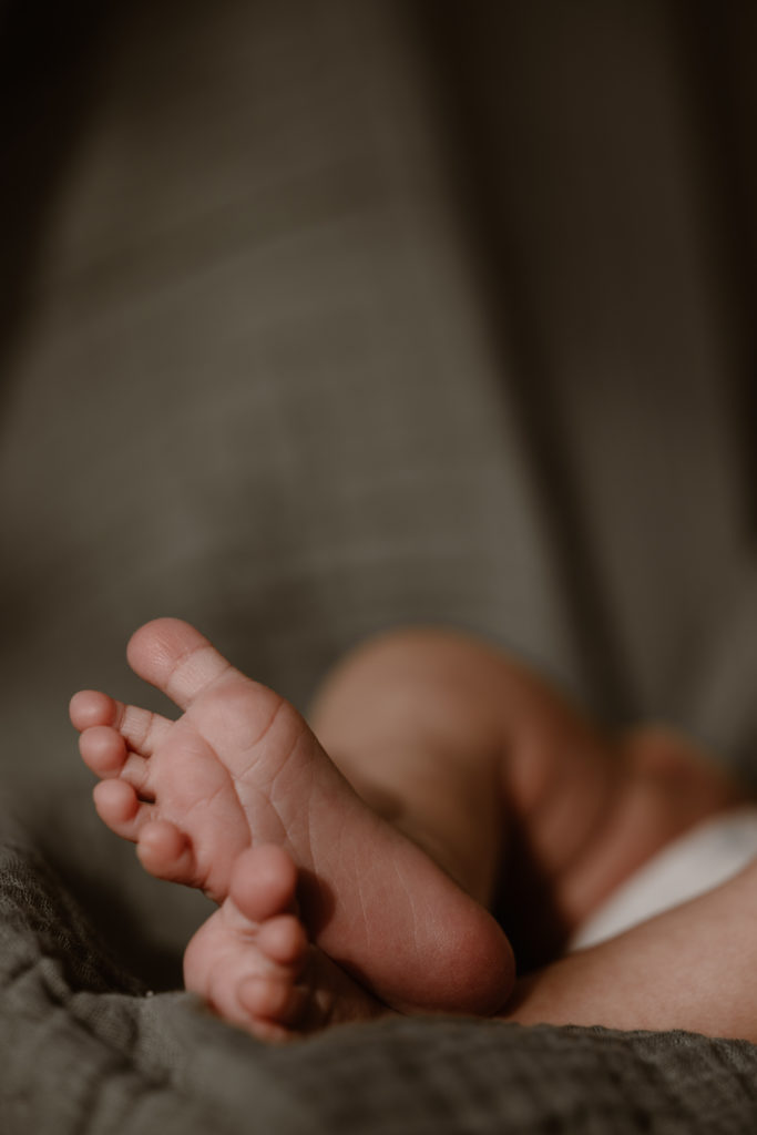 Newborn baby feet
