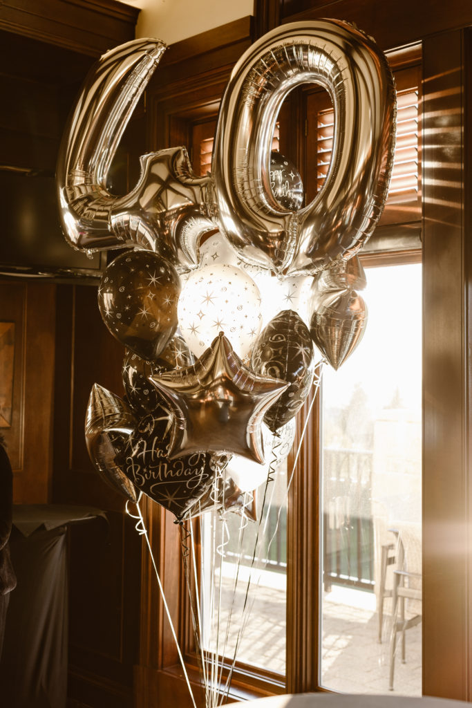 Birthday party decorations and details