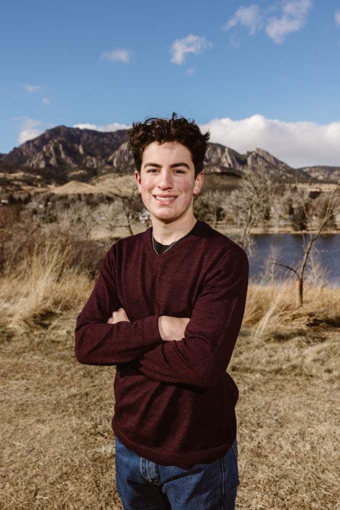 Portrait with the Flatirons in the background