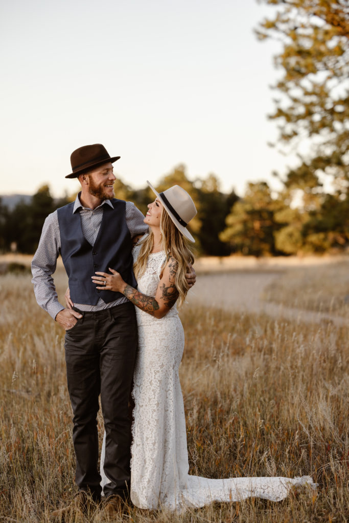Bride and groom portrait