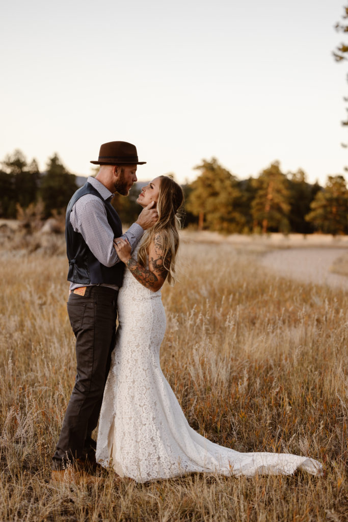 Bride and groom portrait