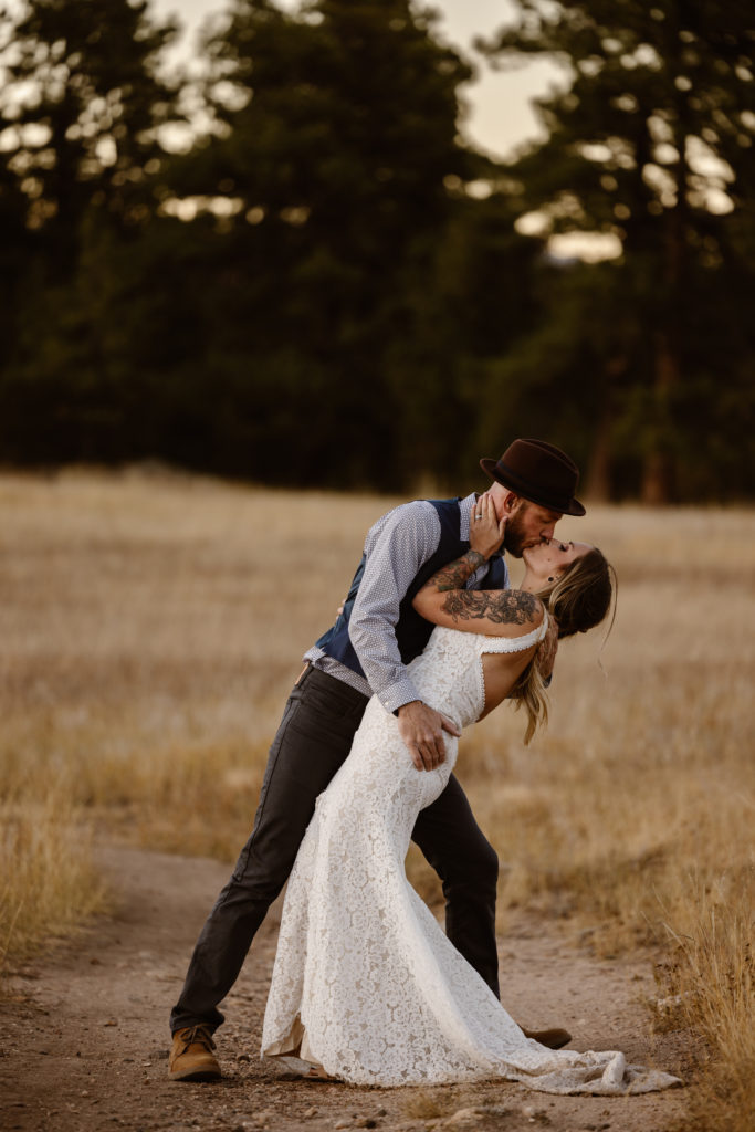 Bride and groom portrait