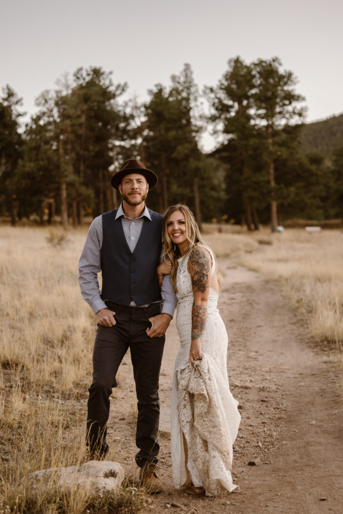 Bride and groom portrait