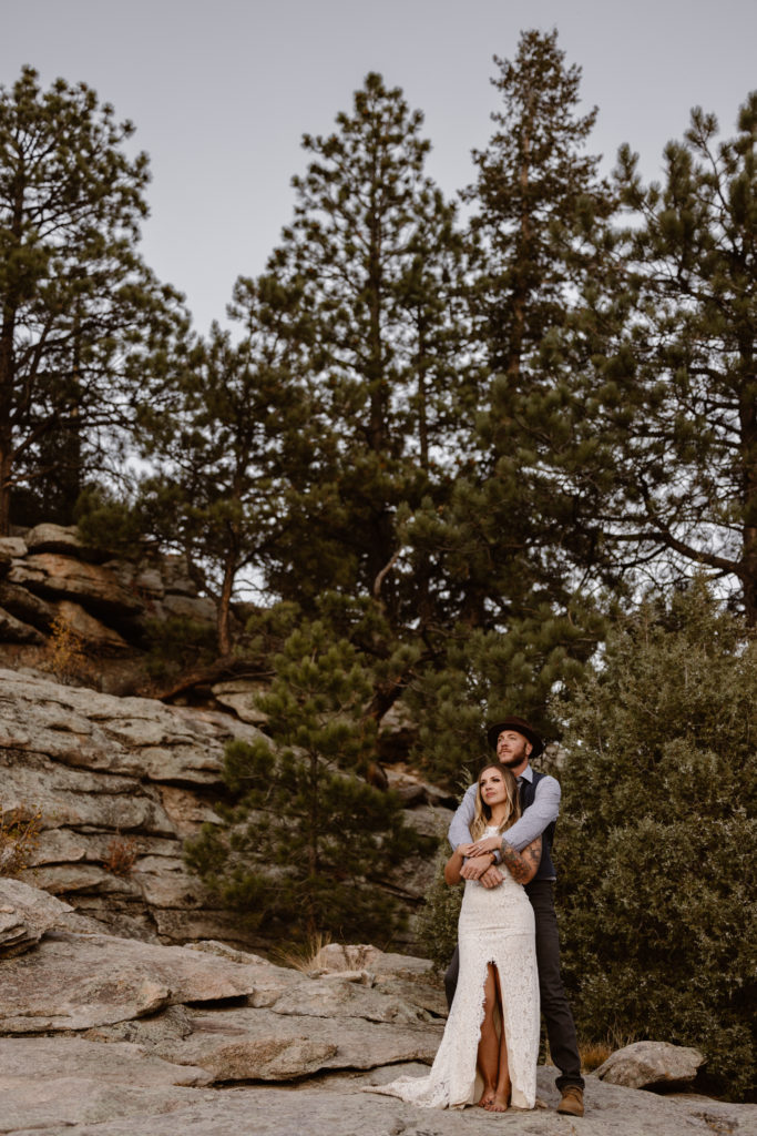 Bride and groom portrait