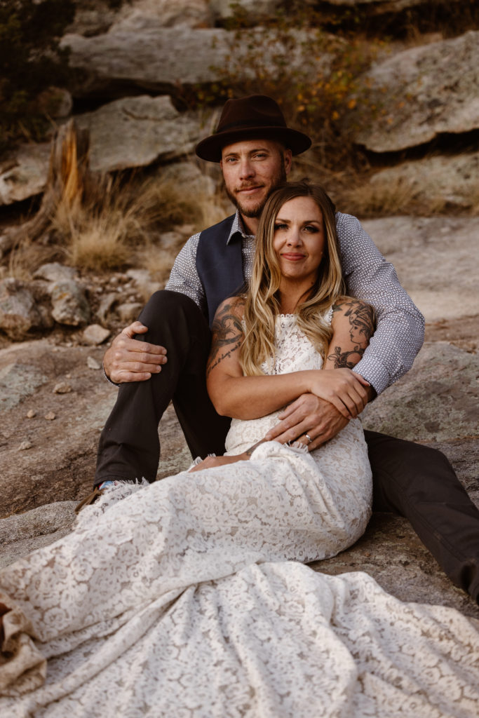 Bride and groom portrait