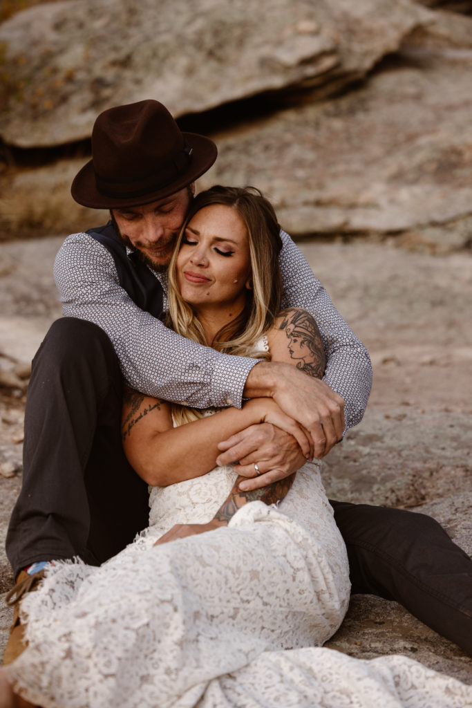 Bride and groom portrait