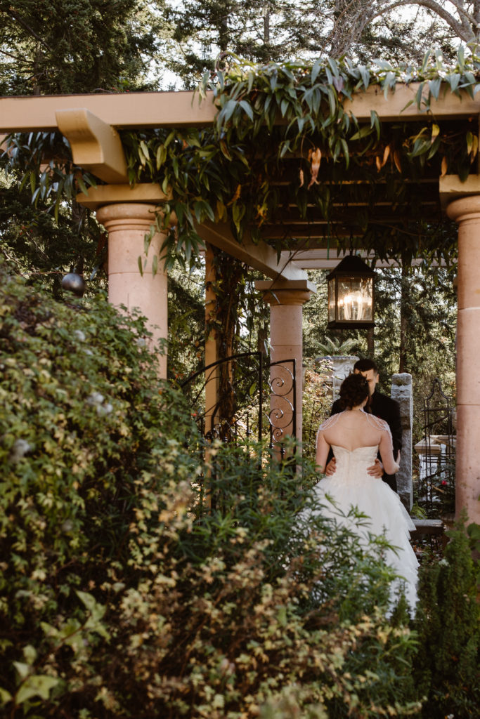 Bride and groom portrait.