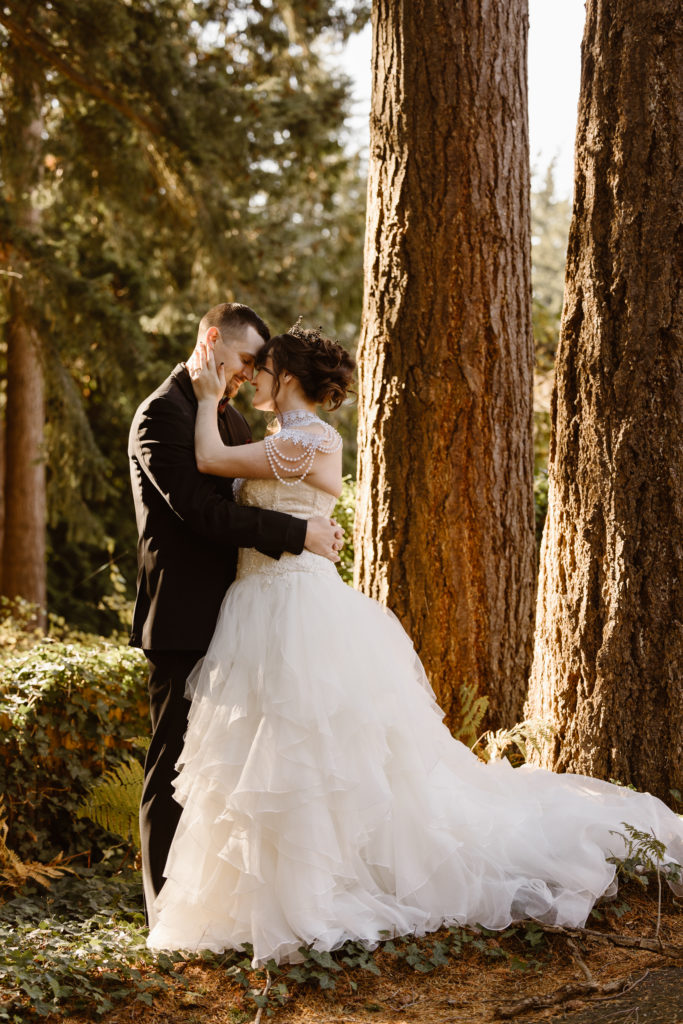 Portrait of bride and groom.