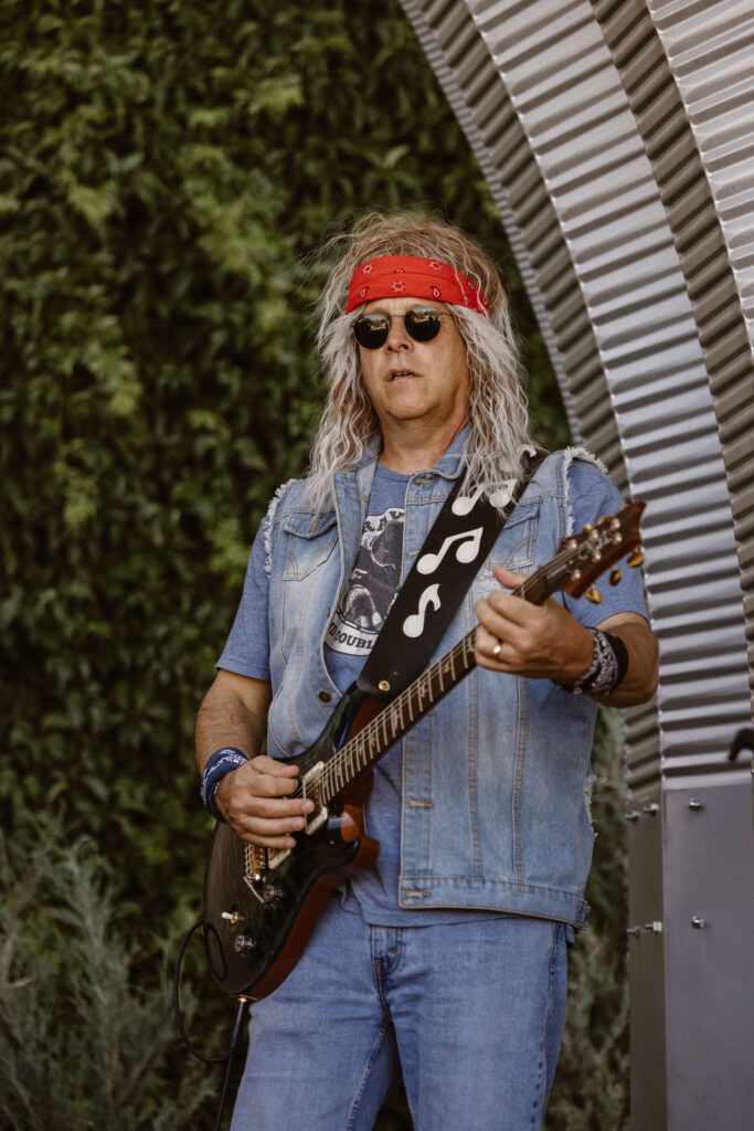Man playing the guitar