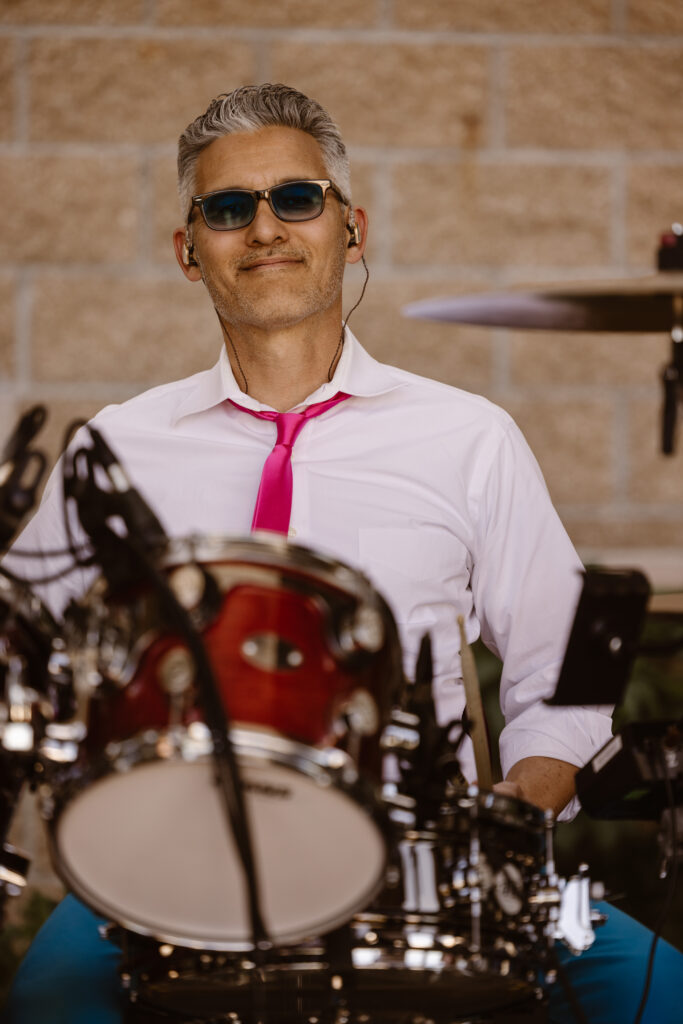 Man playing the drums